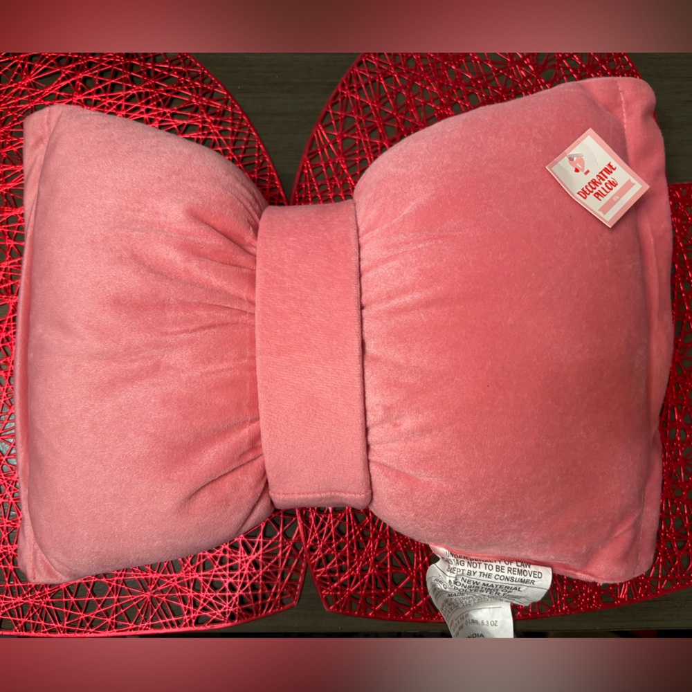 Valentine’s Day pink bow throw pillow Target Bullseye